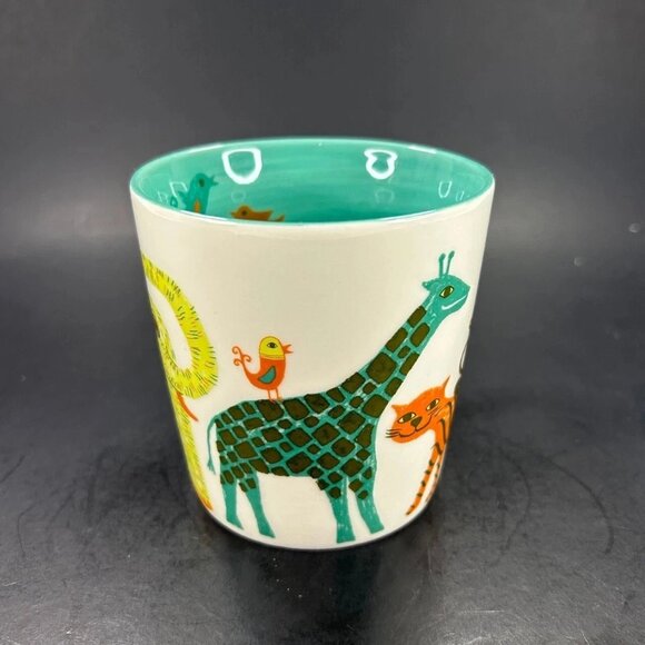 Starbucks 2008 Zoo Animal Mug Missing Color(s) Dark Green Inside and Out ERROR - Picture 10 of 13